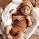 Chestnut Short Sleeve Organic Bodysuit - Thumbnail 1