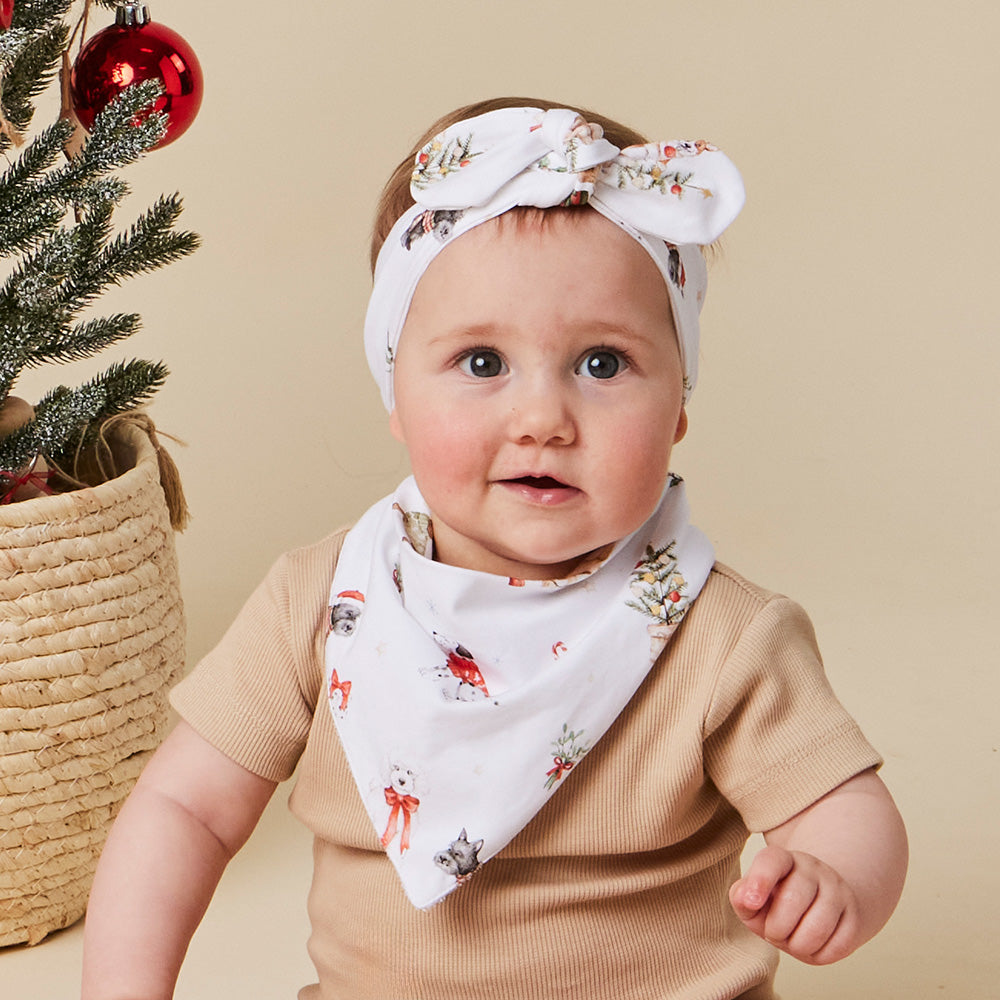 Christmas Pups Organic Dribble Bib - View 1