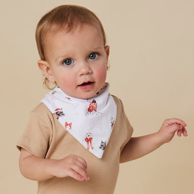 Christmas Pups Organic Dribble Bib | Snuggle Hunny