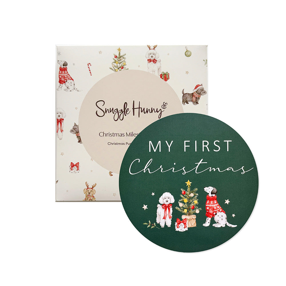 Christmas Pups Reversible Single Milestone Card - View 2