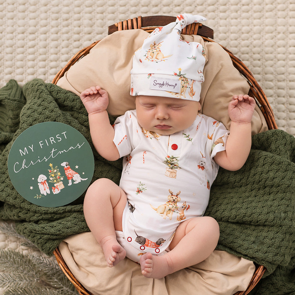 Christmas Pups Short Sleeve Organic Bodysuit - View 4