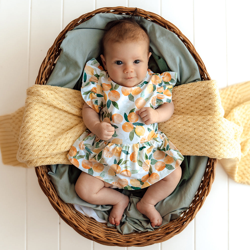 Citrus Squeeze Short Sleeve Organic Dress - View 7