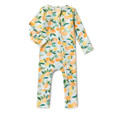 Citrus Squeeze Organic Snugglesuit Convertible Romper | Snuggle Hunny