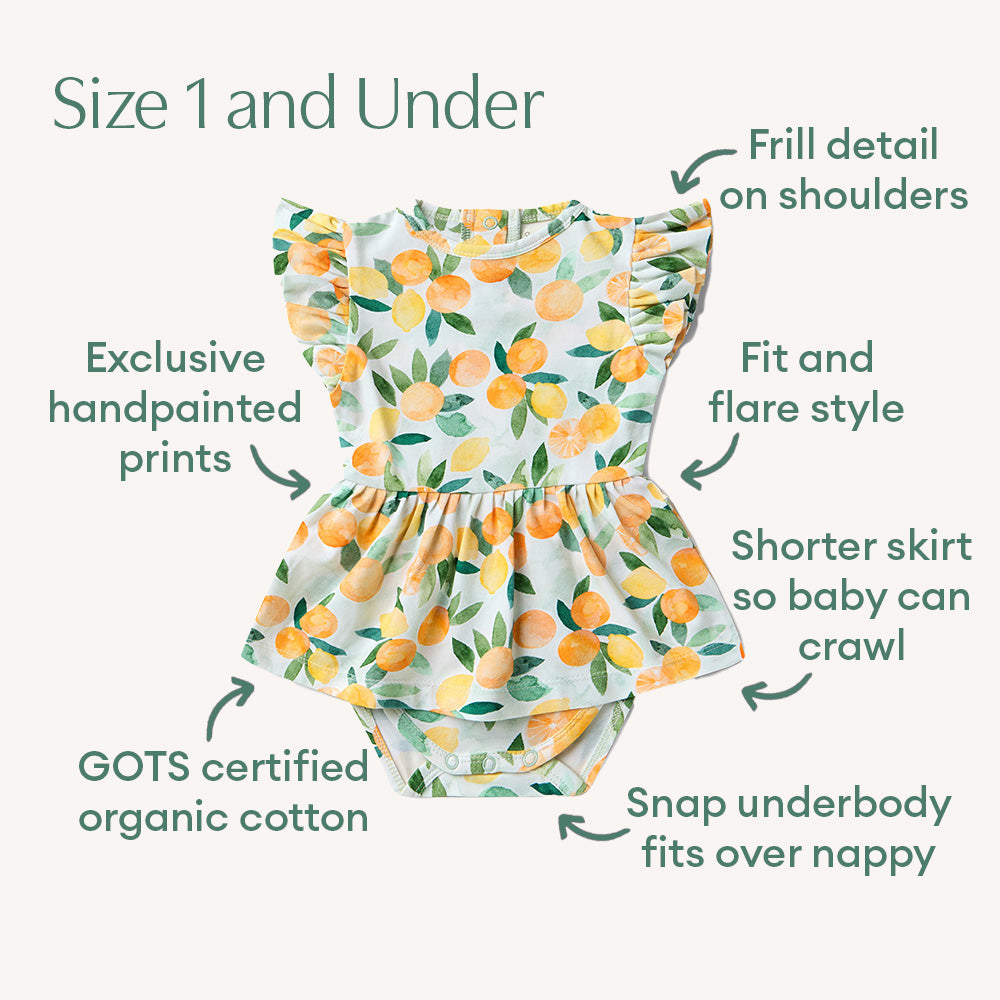 Citrus Squeeze Short Sleeve Organic Dress - View 4