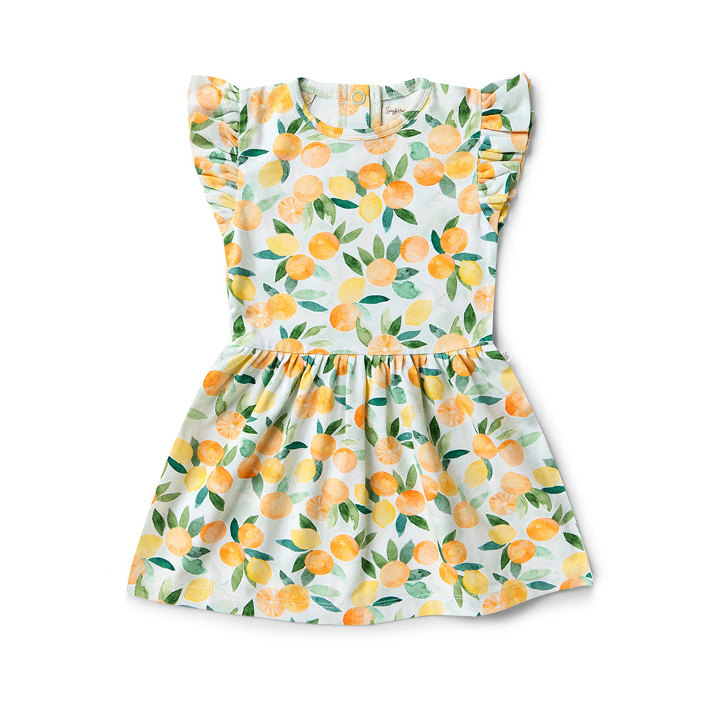 Citrus Squeeze Short Sleeve Organic Dress - View 9