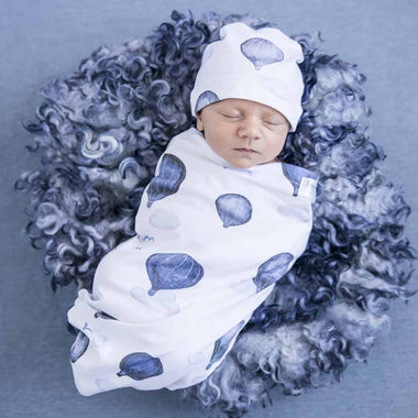 Cloud Chaser Snuggle Swaddle & Beanie Set-Snuggle Hunny