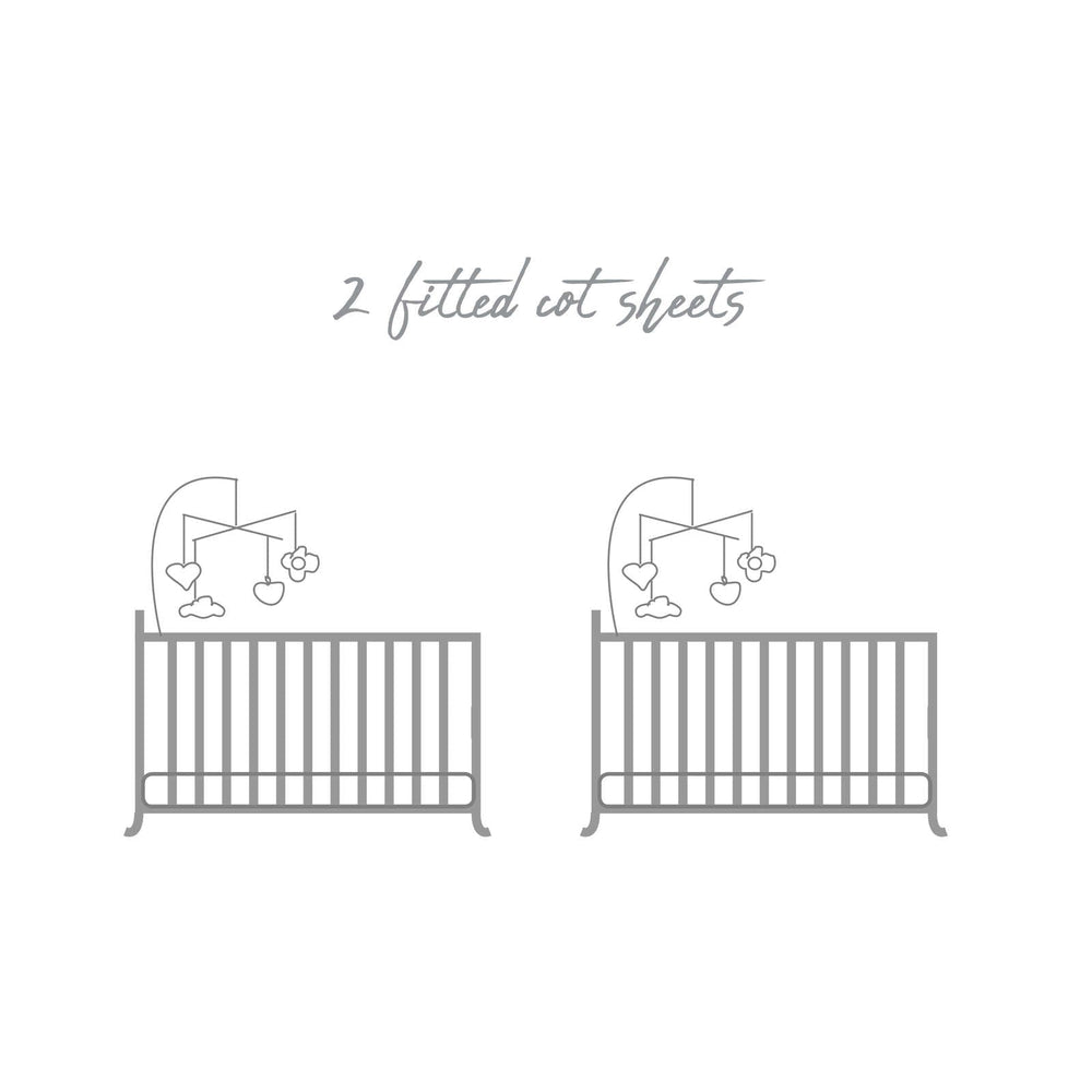 2 Pack Organic Fitted Cot Sheets - View 2