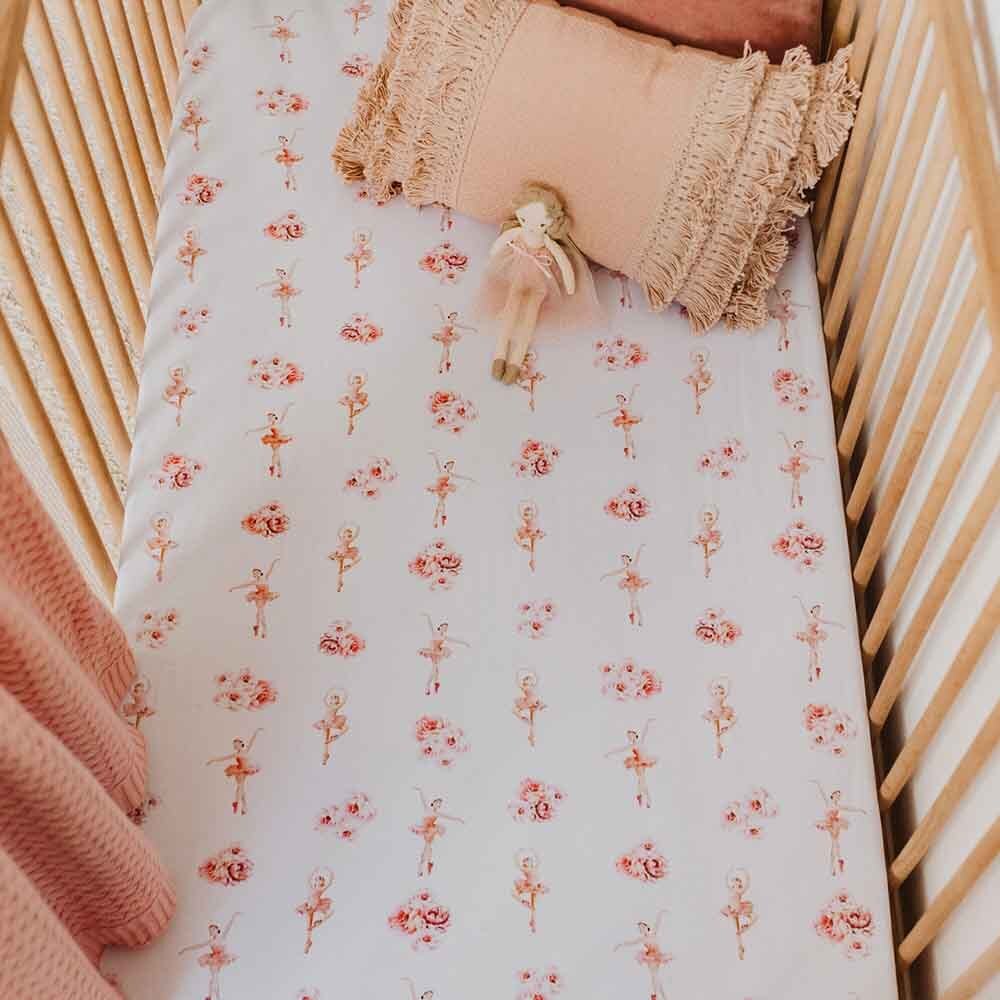 Ballerina Organic Fitted Cot Sheet - View 8
