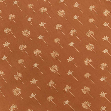 Bronze Palm Fitted Cot Sheet-Snuggle Hunny