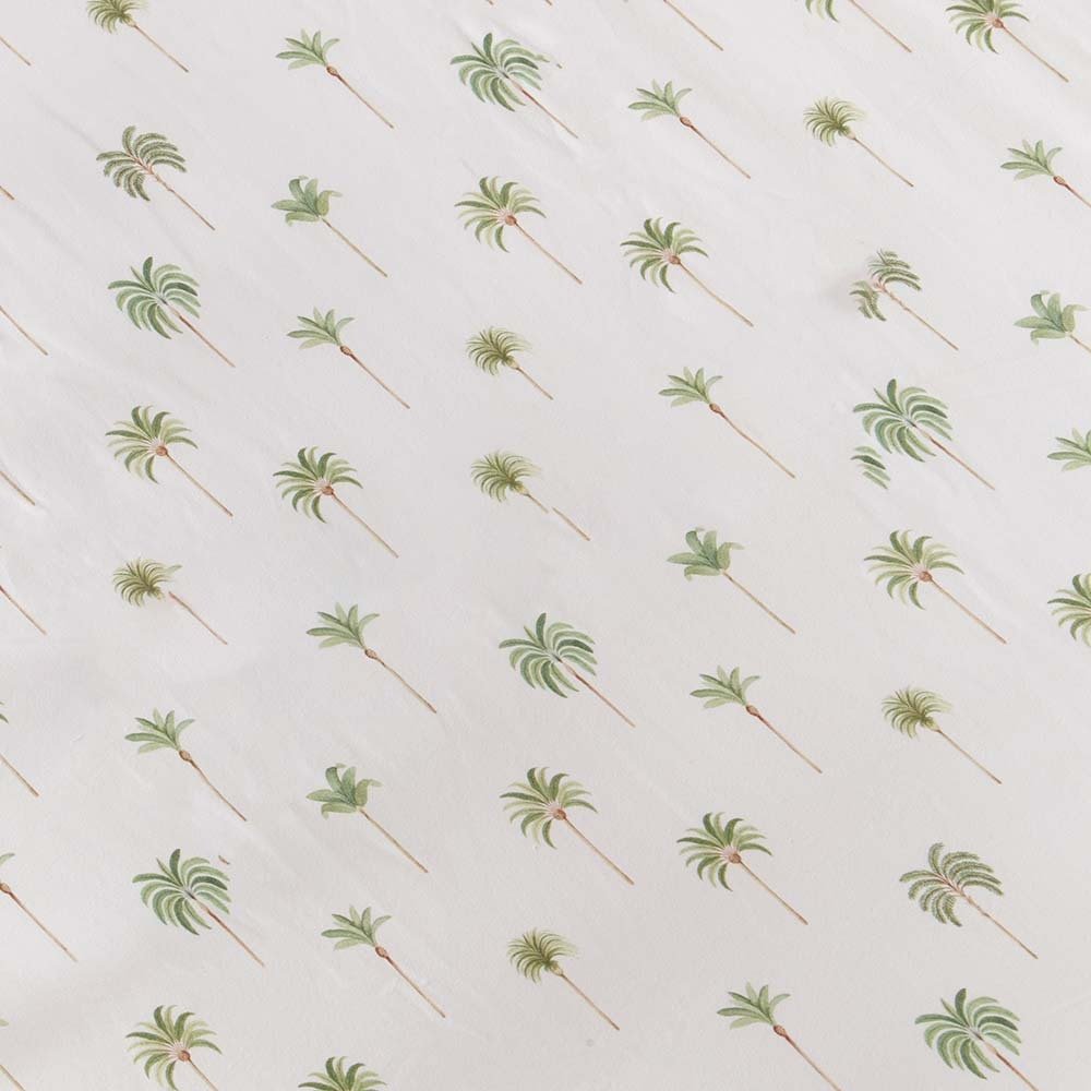 Green Palm Organic Fitted Cot Sheet - View 2