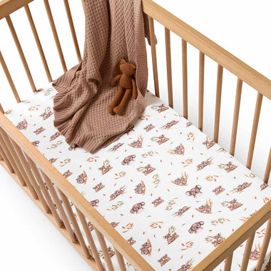 Koala Organic Fitted Cot Sheet-Snuggle Hunny