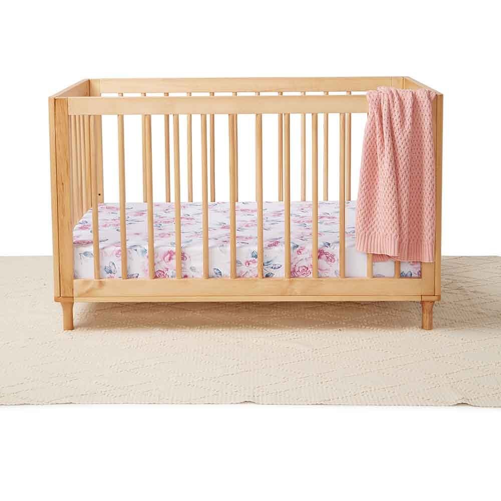 Lilac Skies Organic Fitted Cot Sheet - View 4