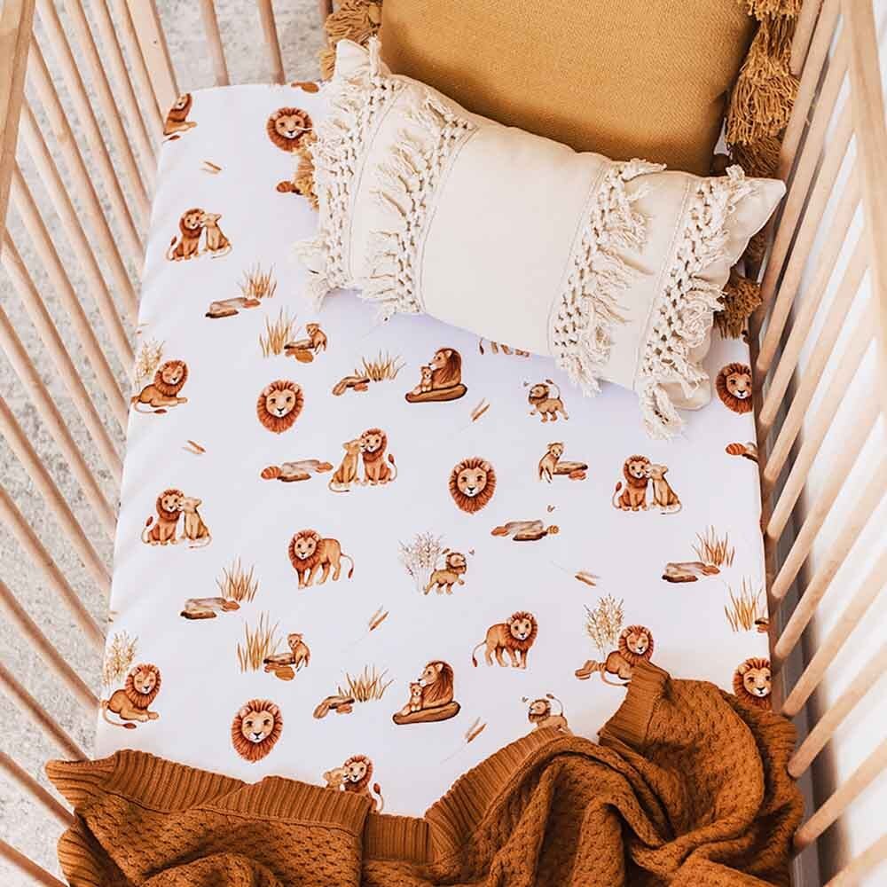 Lion Organic Fitted Cot Sheet - View 6