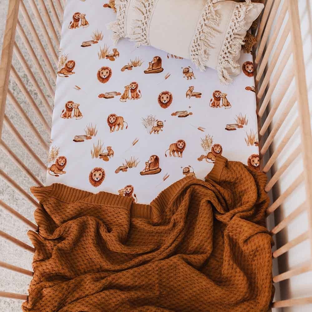 Lion Organic Fitted Cot Sheet - View 9