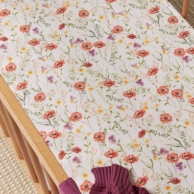 Cot Sheets - Meadow Organic Fitted Cot Sheet