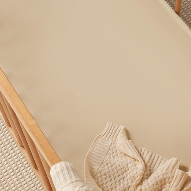 Cot Sheets - Pebble Organic Fitted Cot Sheet