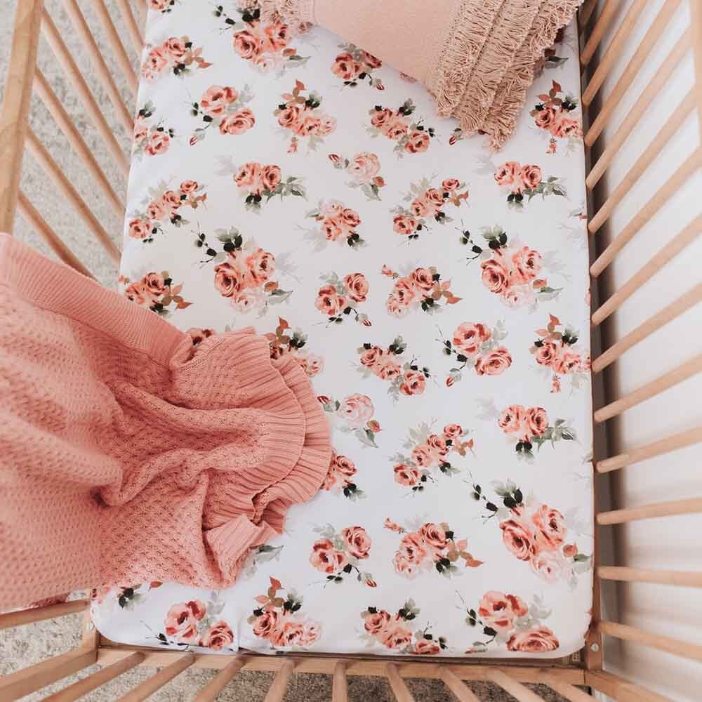 Rosebud Organic Fitted Cot Sheet - View 8