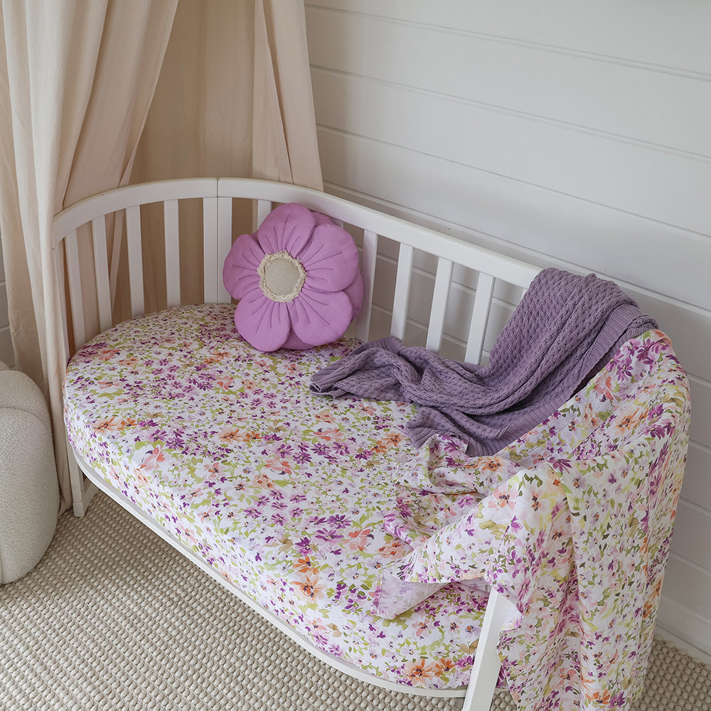 Isla Organic Fitted Cot Sheet - View 1