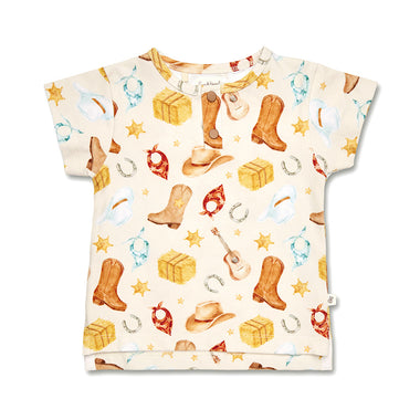 Cowboys Organic Short Sleeve Top | Snuggle Hunny