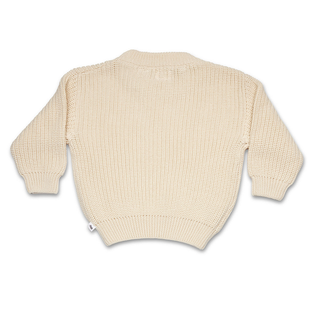 Cream Oversized Cotton Knit Jumper - View 24
