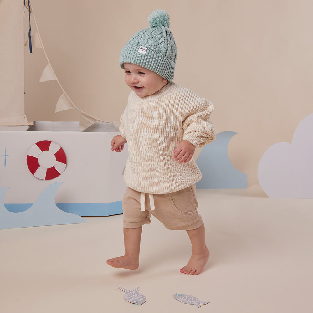 Cream Oversized Cotton Knit Jumper - View 19