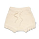 Cream Organic Cotton Knit Shorts - Thumbnail 2