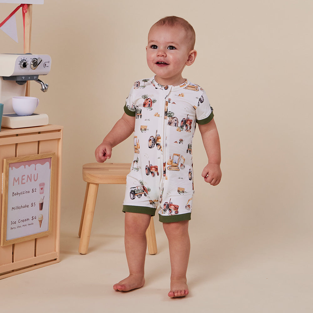 Diggers & Tractors Organic Snuggle Shortie - View 9