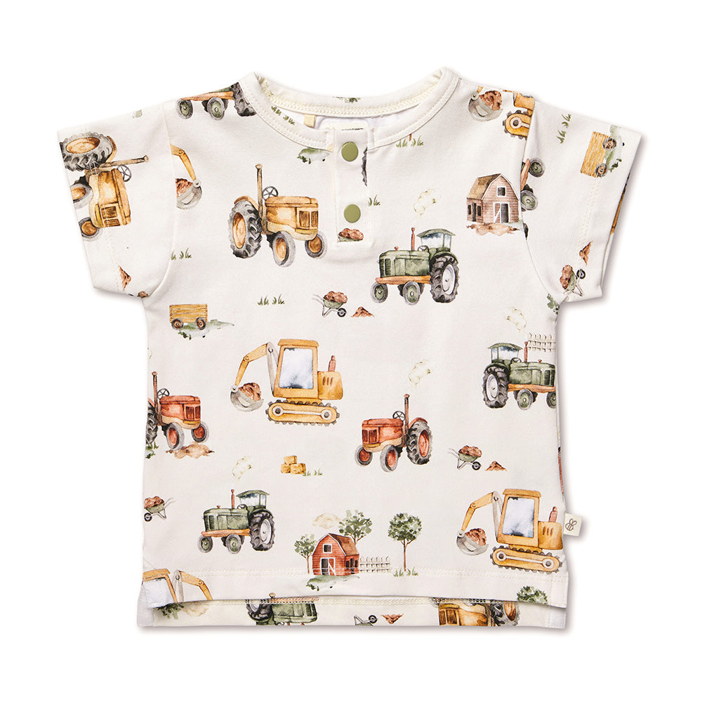 Diggers & Tractors Organic Short Sleeve Top - View 2