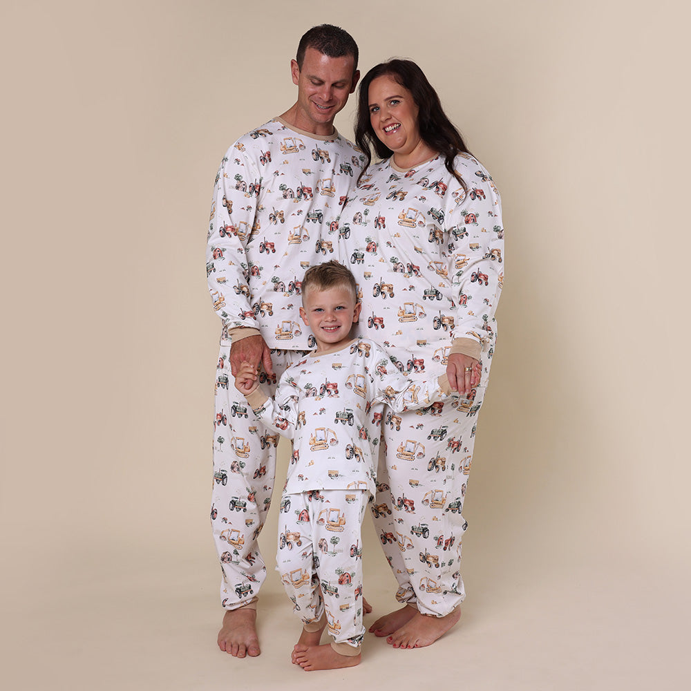 Diggers & Tractors Organic Womens Long Sleeve PJ Set - View 4