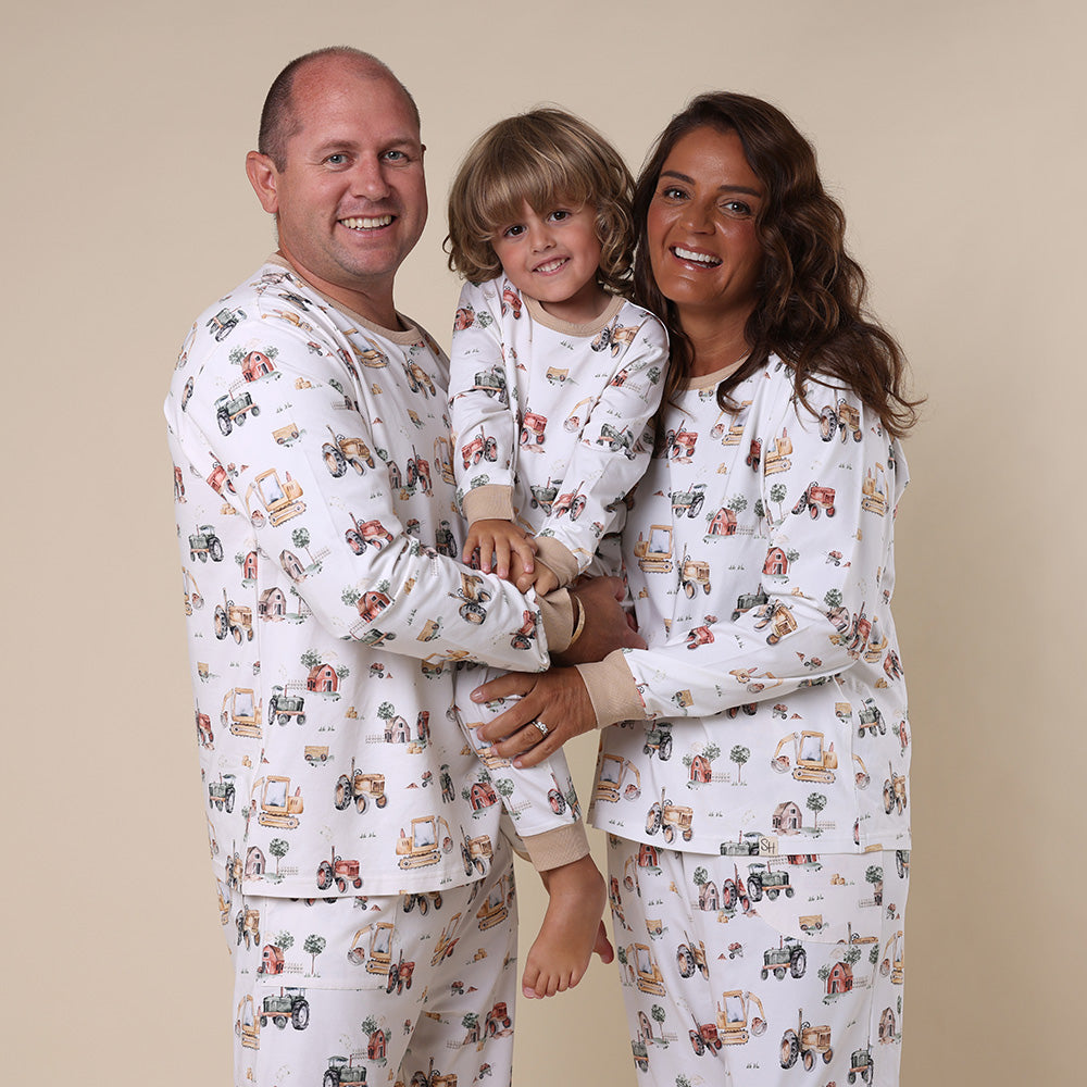 Diggers & Tractors Organic Womens Long Sleeve PJ Set - View 6