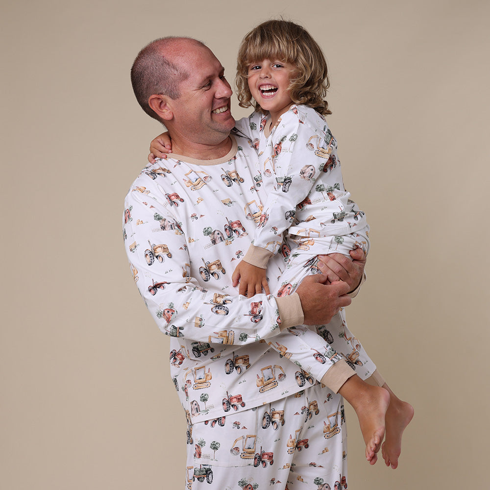 Diggers & Tractors Organic Mens Long Sleeve PJ Set - View 6