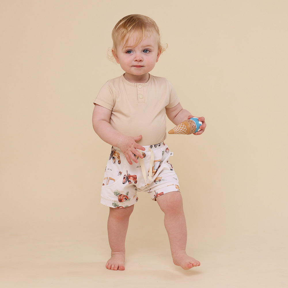 Diggers & Tractors Organic Shorts - View 4