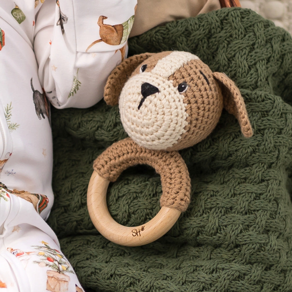 Handmade Dog Crochet Rattle - View 1