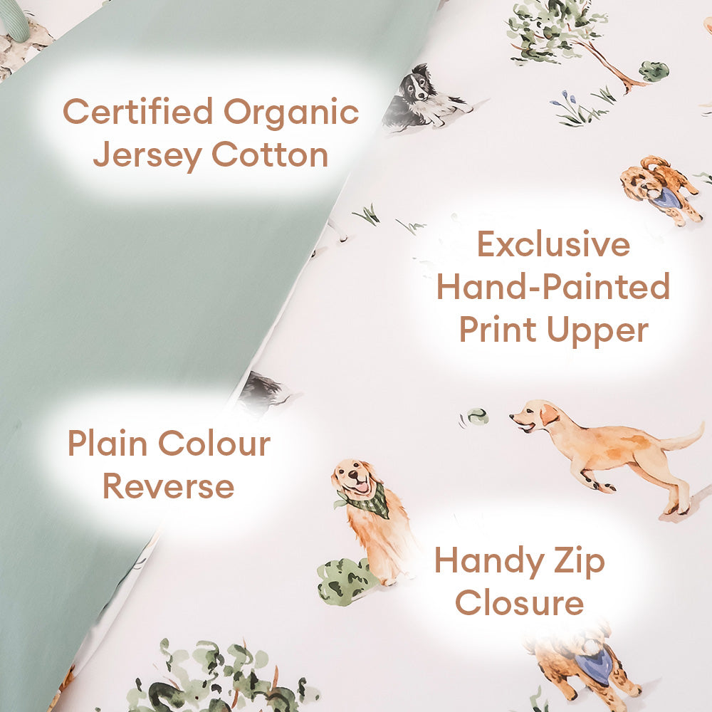 Dog Park Organic Cotton Quilt Cover - View 5