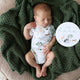 Dog Park Short Sleeve Organic Kimono Bodysuit - Thumbnail 1