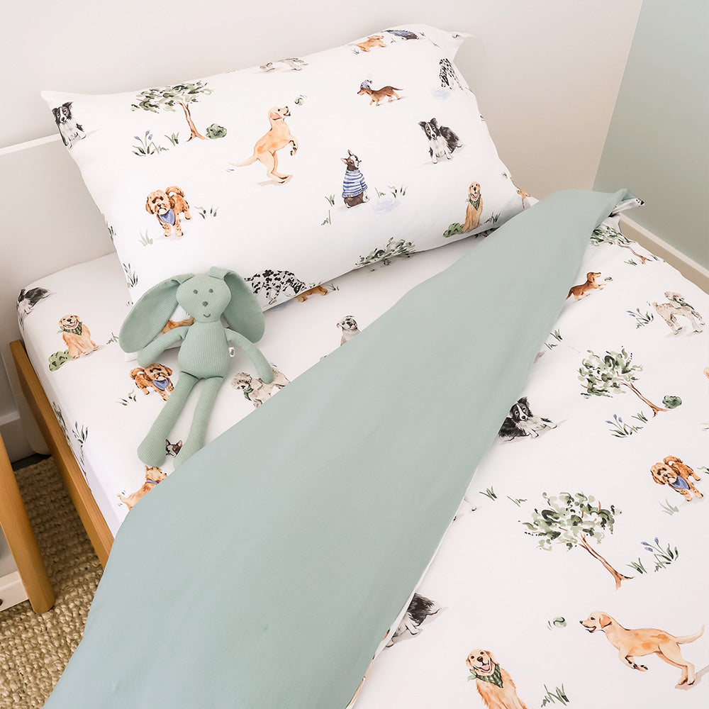 Bundle - Dog Park Double Bedding - 1 x Sheet + 1 x Quilt Cover + 2 x Pillowcases - View 2
