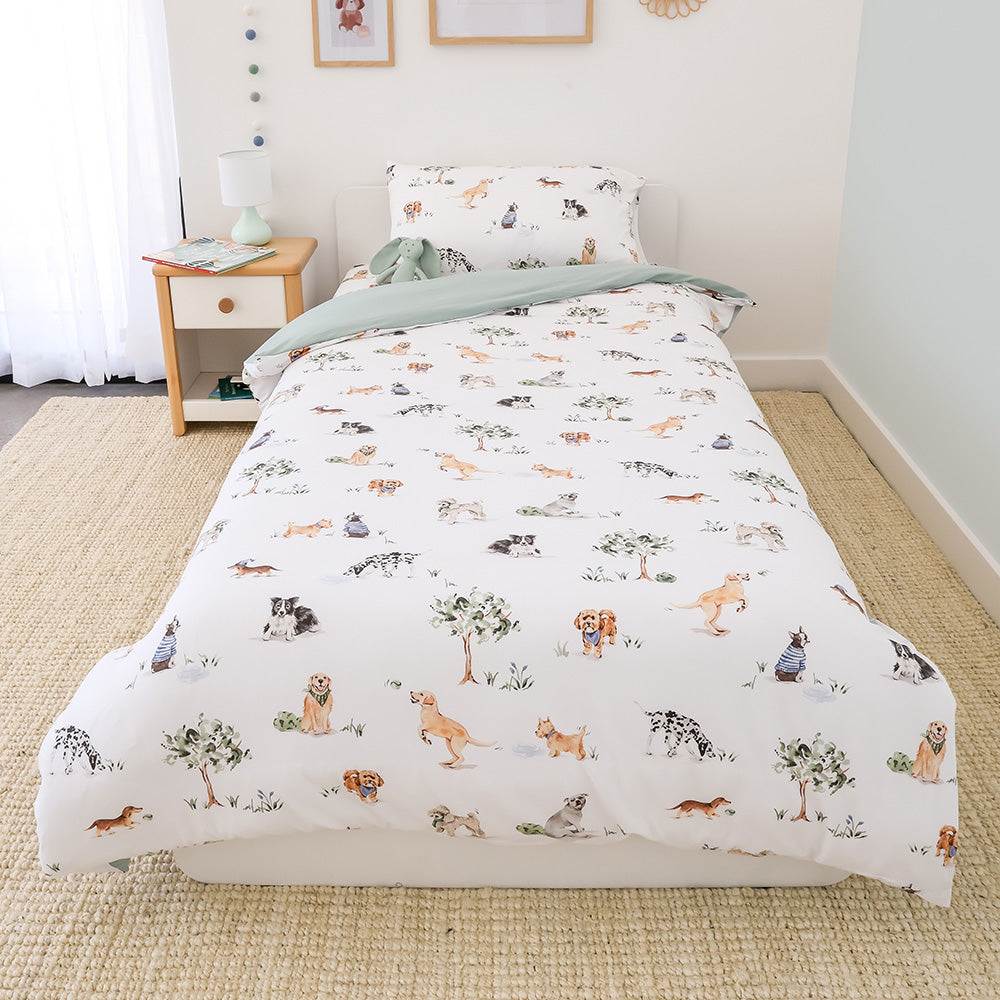 Dog Park Organic Cotton Quilt Cover - View 6