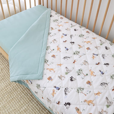 Dog Park Organic Cotton Cot Comforter | Snuggle Hunny