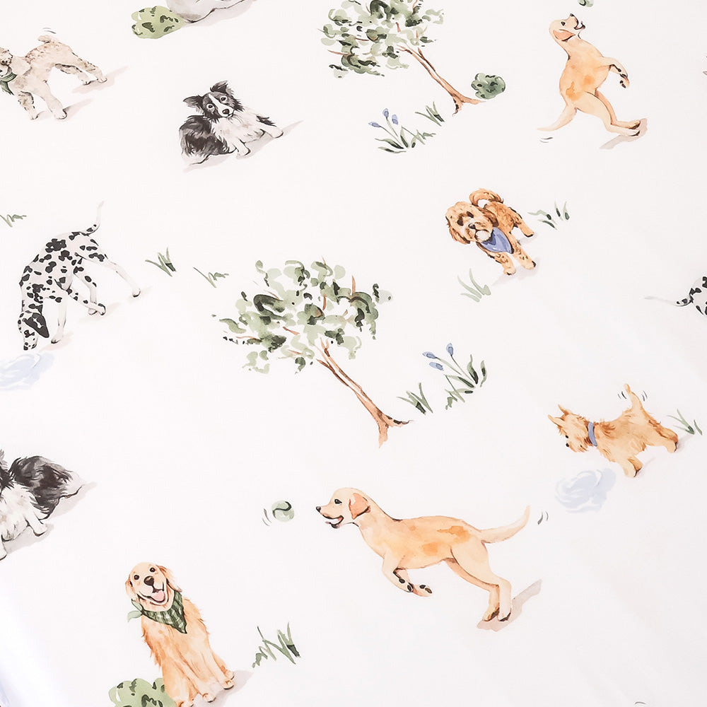 Dog Park Organic Cotton Fitted Sheet - View 2