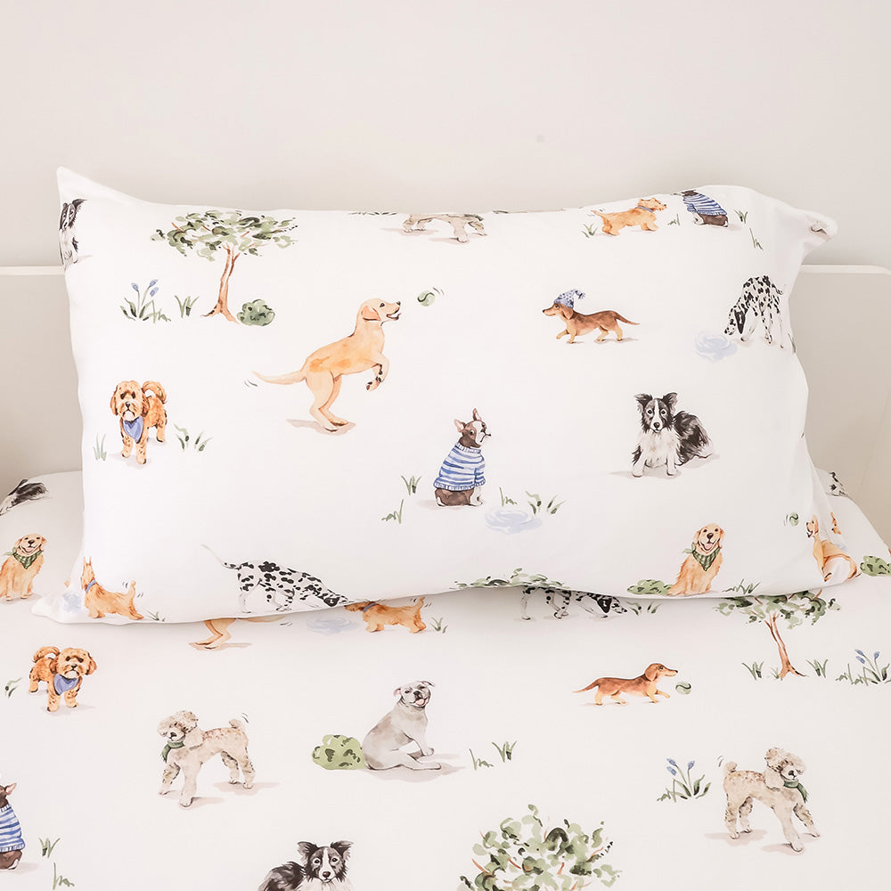 Dog Park Organic Cotton Single Pillowcase - View 4
