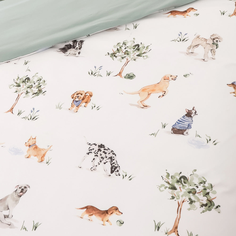 Bundle - Dog Park Double Bedding - 1 x Sheet + 1 x Quilt Cover + 2 x Pillowcases - View 4