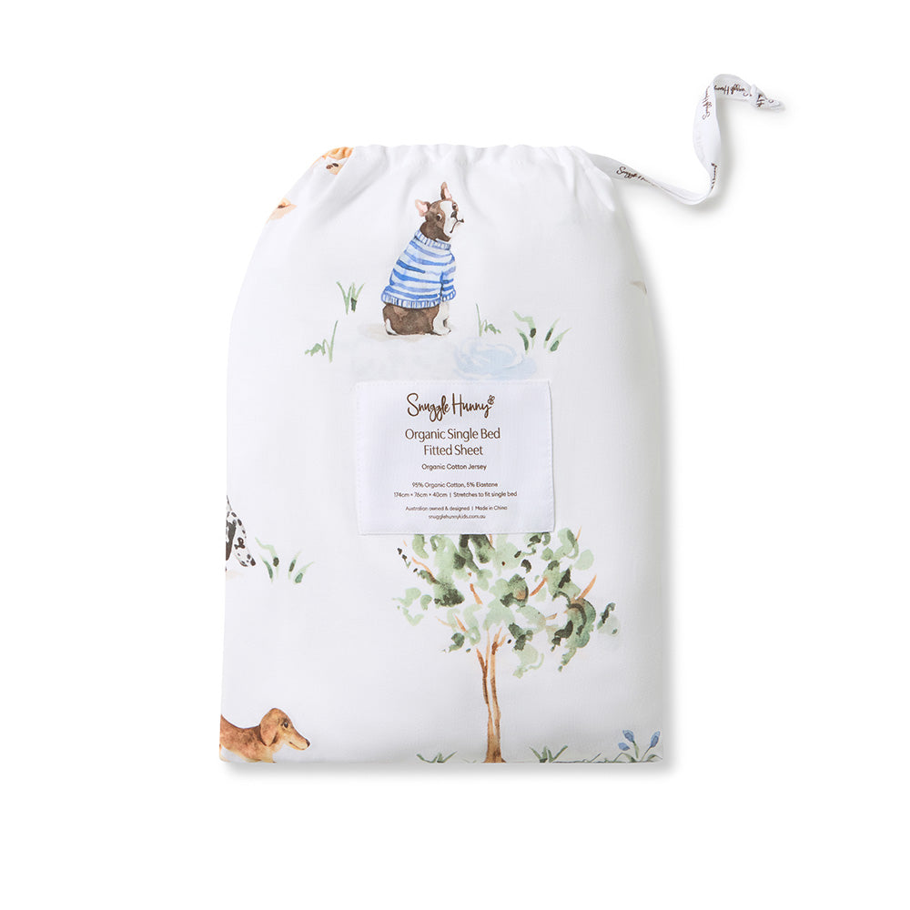 Dog Park Organic Cotton Fitted Sheet - View 9
