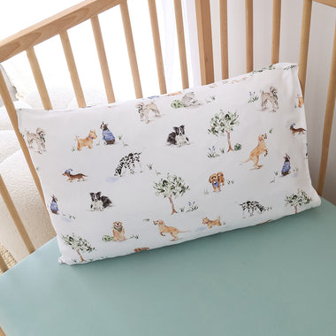 Dog Park Organic Cotton Toddler Pillowcase | Snuggle Hunny