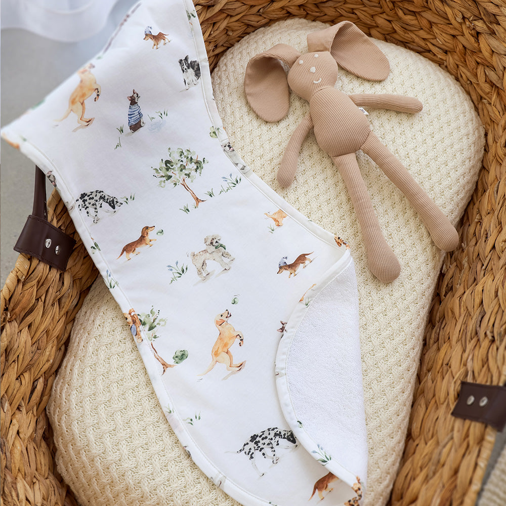 Dog Park Organic Cotton Burp Cloth - View 3