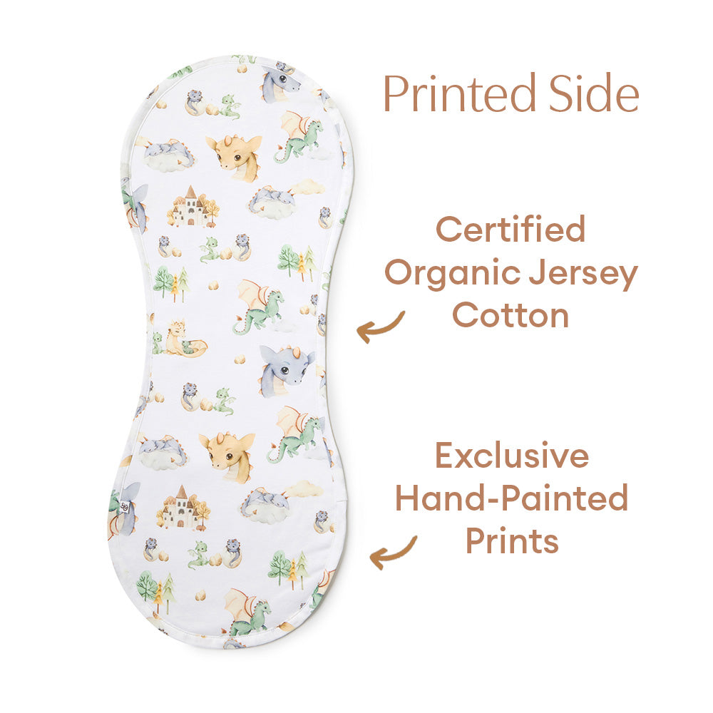 Dragon Organic Cotton Burp Cloth - View 7