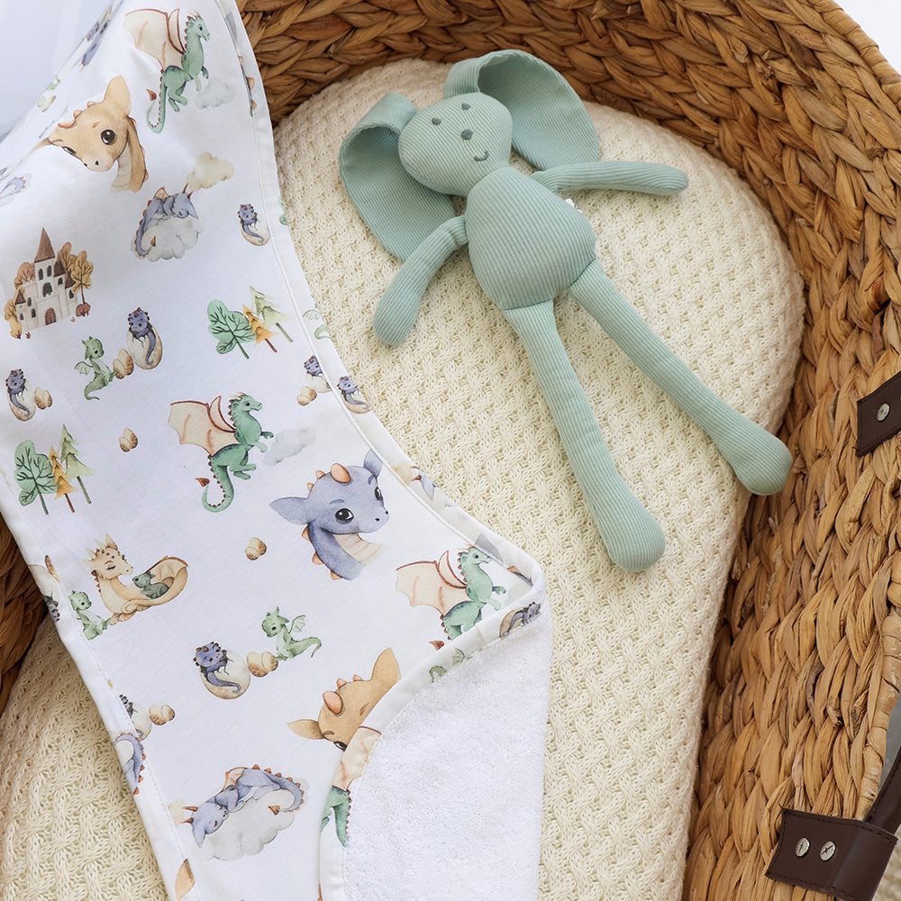Dragon Organic Cotton Burp Cloth - View 3