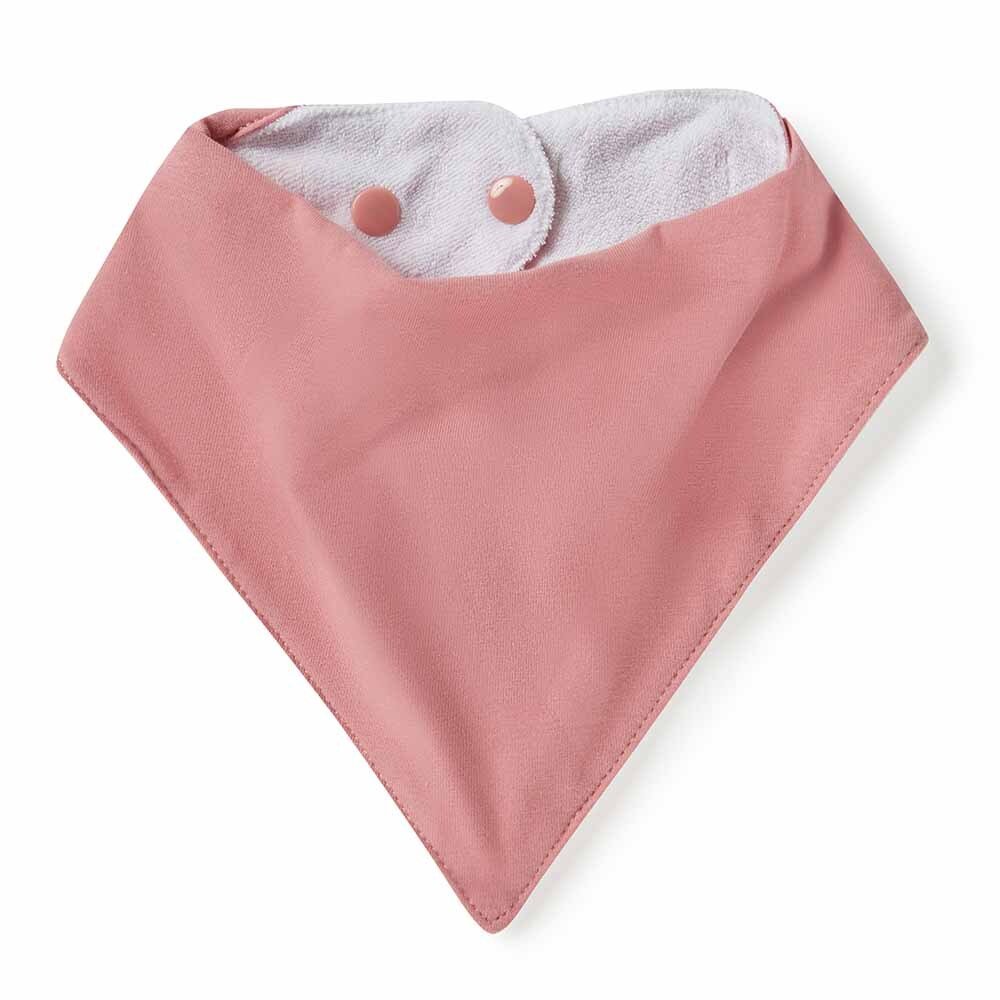 Jewel Pink Organic Dribble Bib - View 2