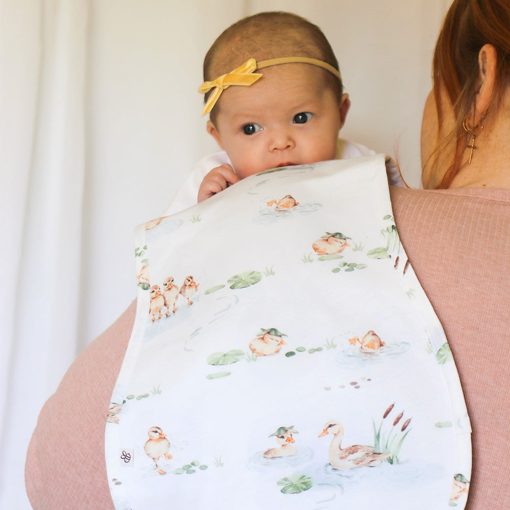 Duck Pond Organic Cotton Burp Cloth - View 1