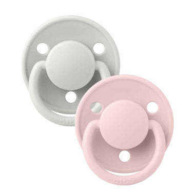 BIBS De Lux Silicone Dummy 2 Pack - Haze/ Blossom-Snuggle Hunny