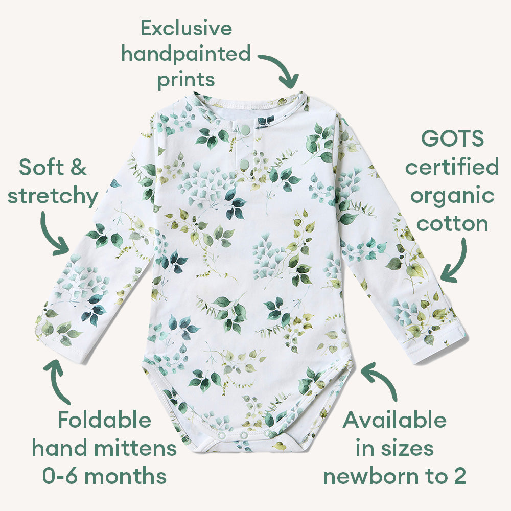 Eden Long Sleeve Organic Bodysuit - View 4